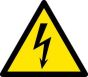 ISO7010 W012 ADH 25mm warning sign -  Primary Image
